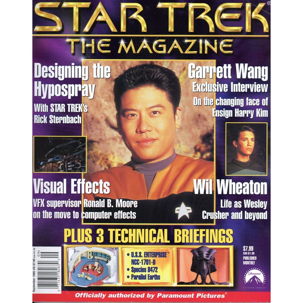 Star Trek The Magazine 1999 September Garrett Wang Wil Wheaton Hypospray C9